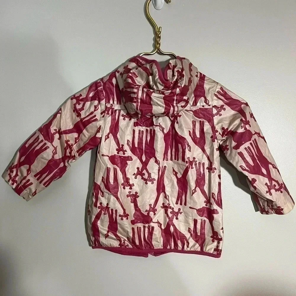 Gap Kids Pink Giraffe Print Hooded Rain Jacket Coat‎ Girls Size 2T?